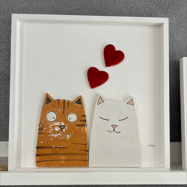 Quadro gatti innamorati 40x40 