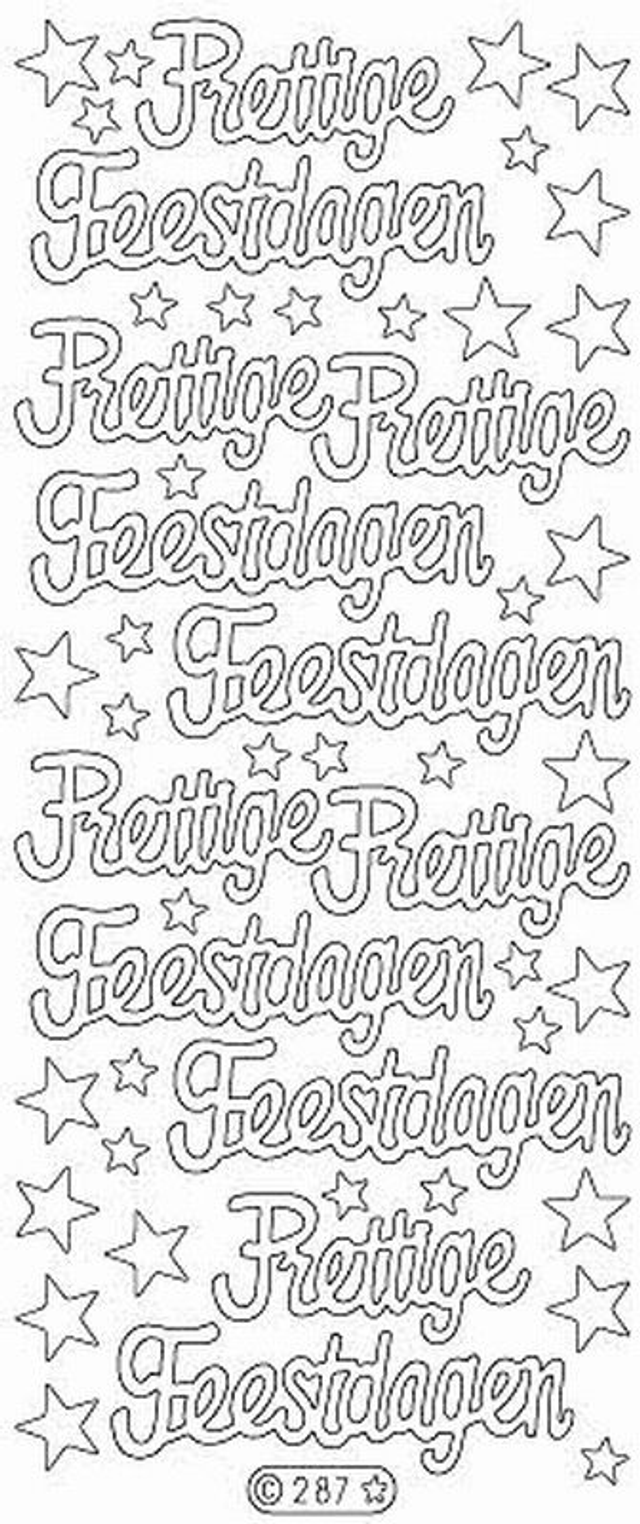 Prettige Feestdagen Goud Grote letters (40791)