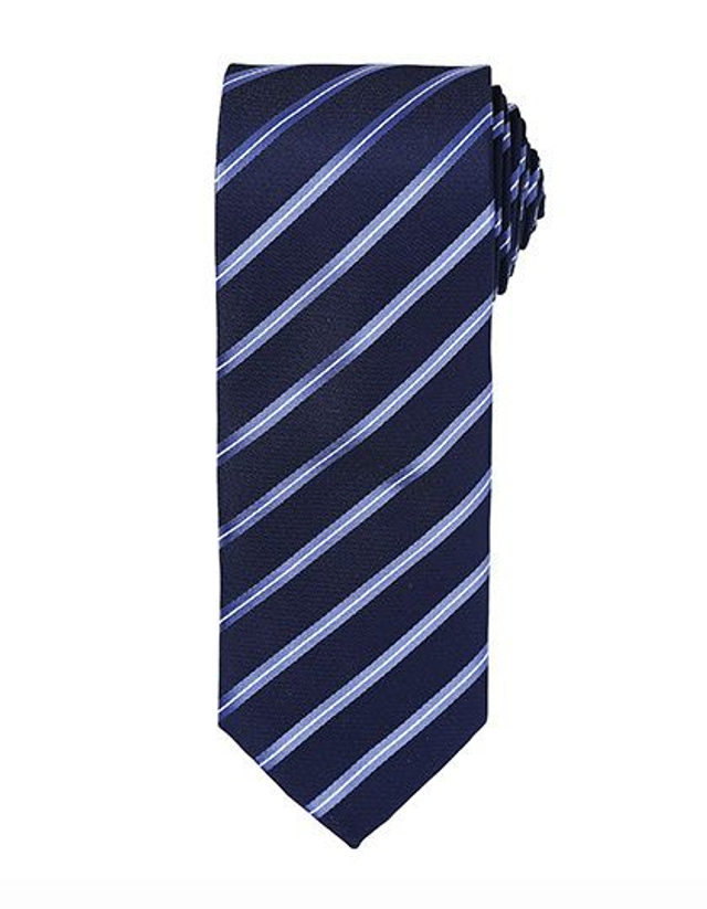 Sports Stripe Tie (Navy/Royal)