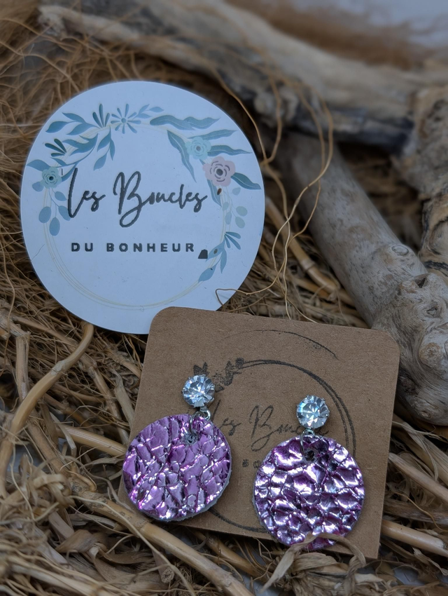 Boucles d&#039;oreilles Anti Gaspi rose ag036