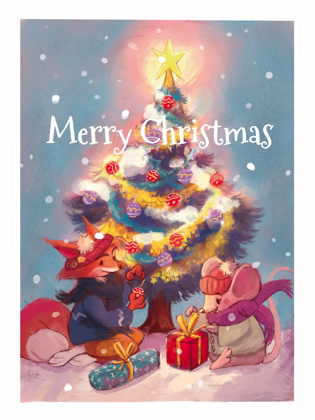 Merry Christmas card A5