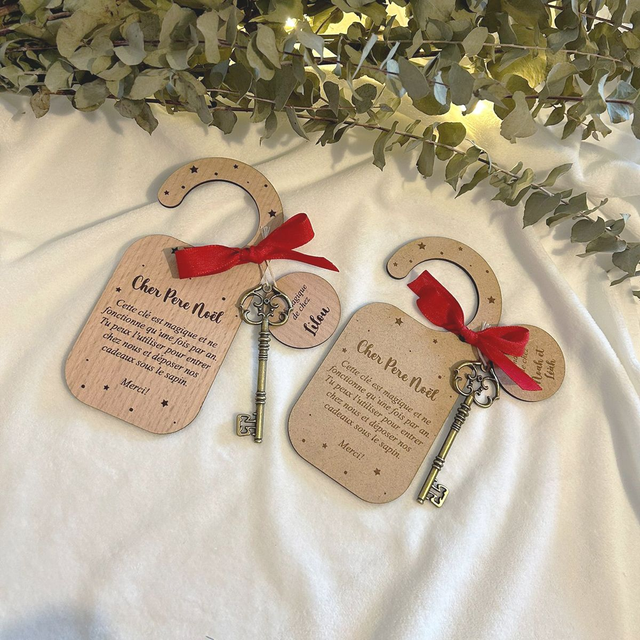 Clé magique du Père Noël à accrocher à la porte 🗝️