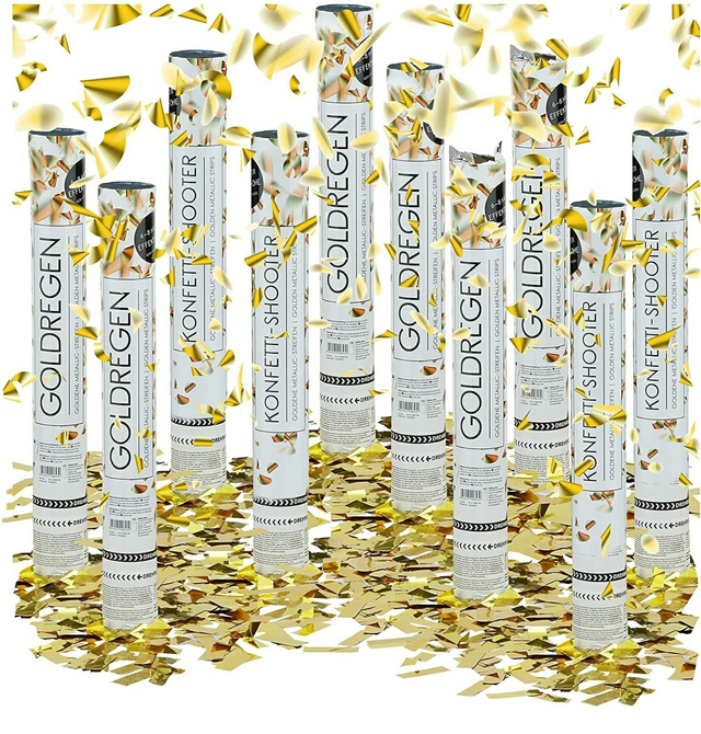 Konfettikanone Gold metallic