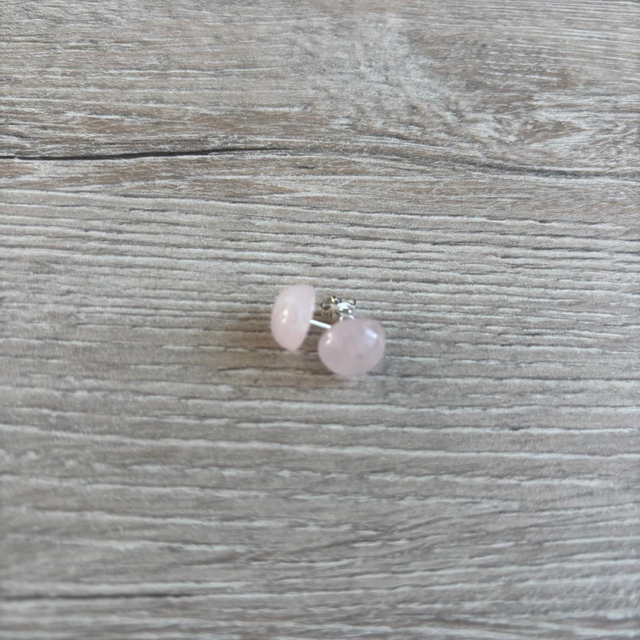 Elegante dames oorstekers Rozenkwarts - 925 zilver (9.026)