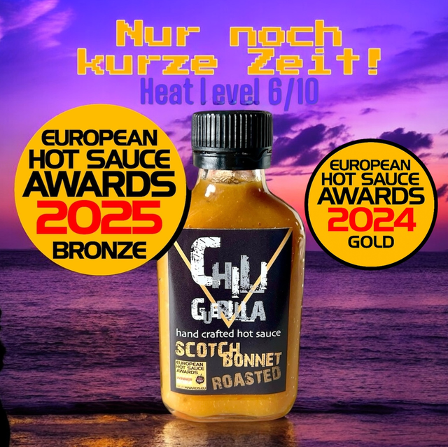 "Scotch Bonnet Roasted" Chiliguerilla Hand Crafted Hot Sauce 100ml. 14,95€/100ml