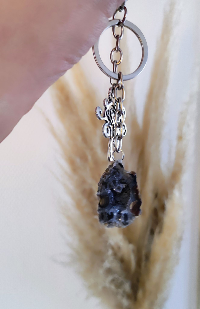 Porte Clés mini géode Agate brute n°6