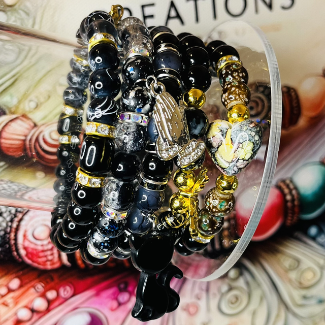 Black Dynasty – Luxe Armbandenset in Zwart &amp; Goud