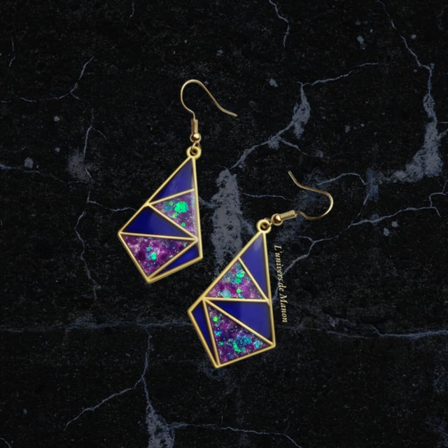 Boucle d&#039;oreilles géométrique 