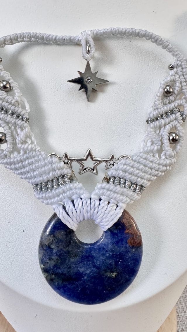 Collier Donut Givre bleu