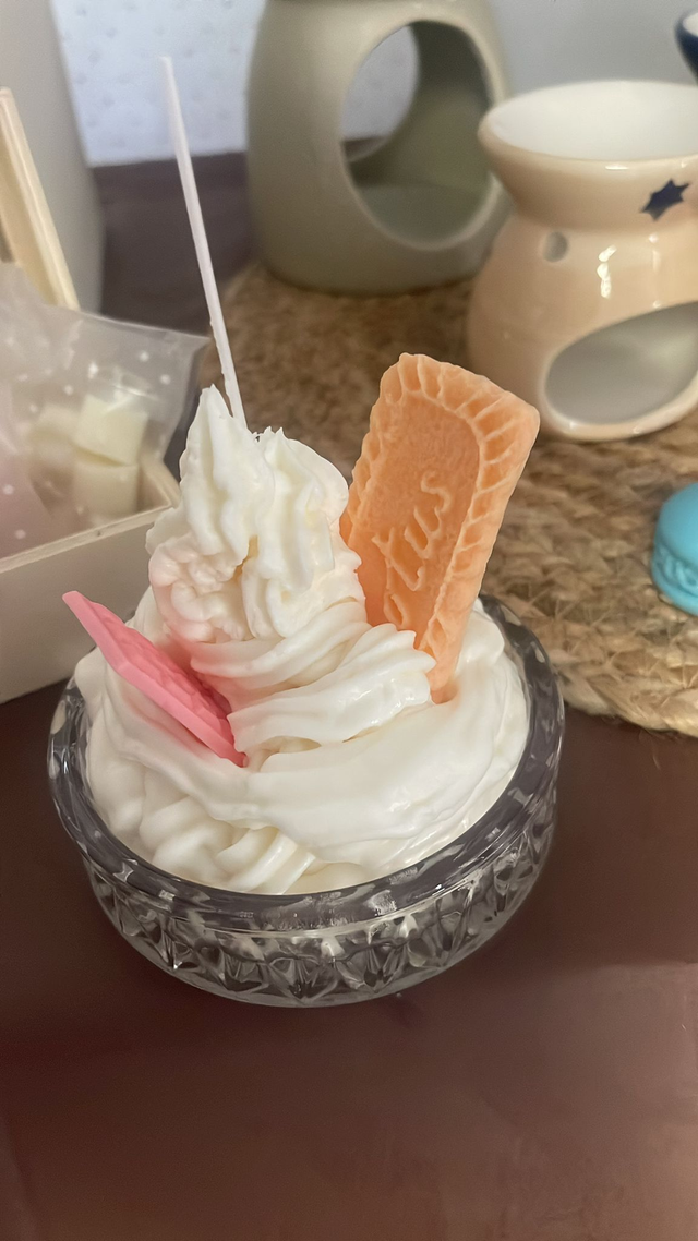 Vela postre (vaso ancho)