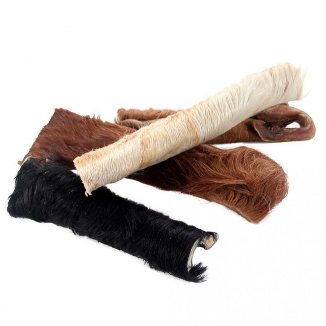 Peau de tête de boeuf avec poils 