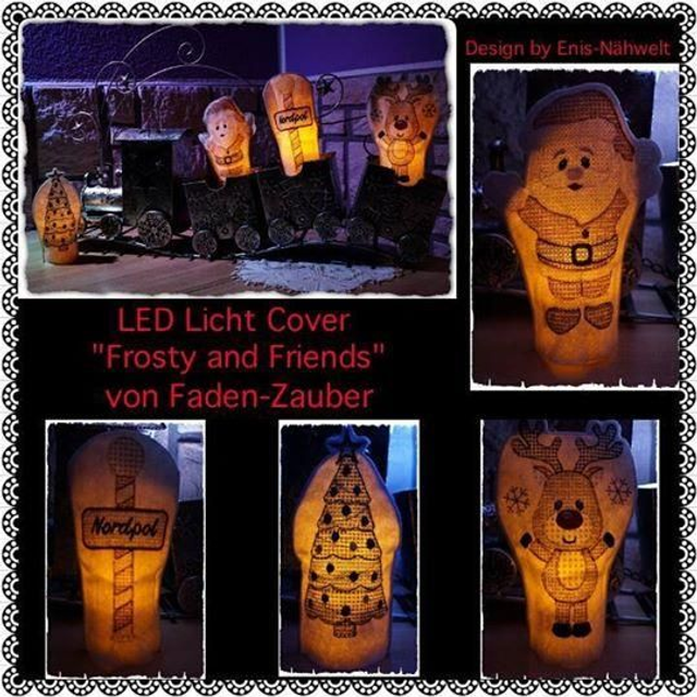 LED Light Cover " Frosty and Friends " (7x9)