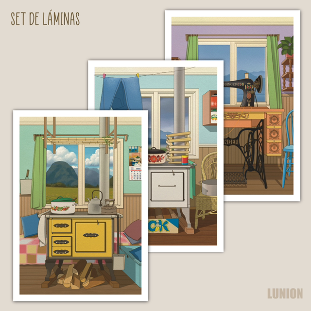 Set de láminas "Vista de la ventana"