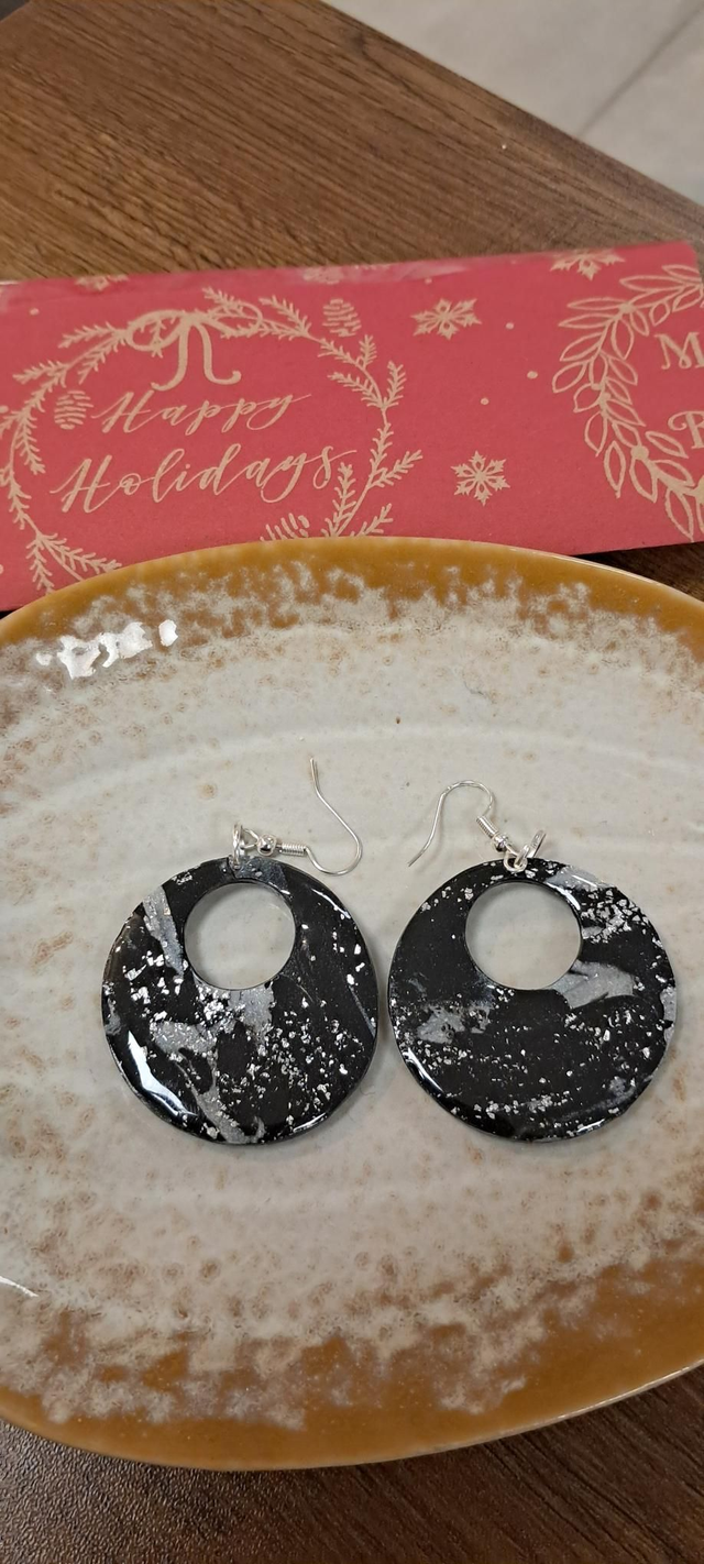 Boucles d'oreilles Shiny Black 