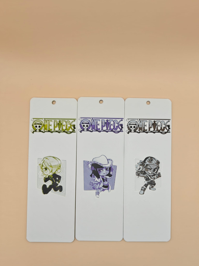 Marque‑page One Piece et cadre de présentation A4