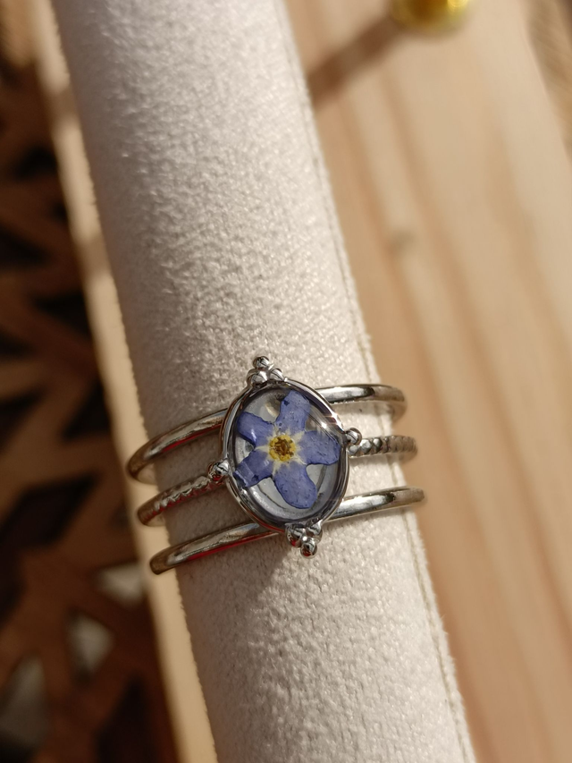 Bague Multirangs Réglable - Argent - Myosotis