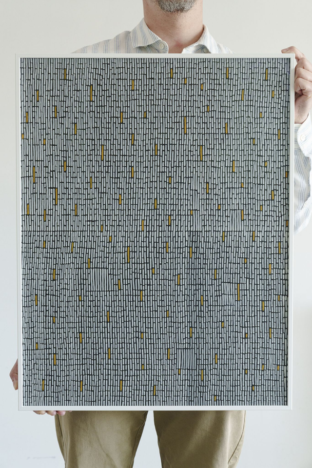 Peinture "Murmures textiles" - 65 x 50 cm