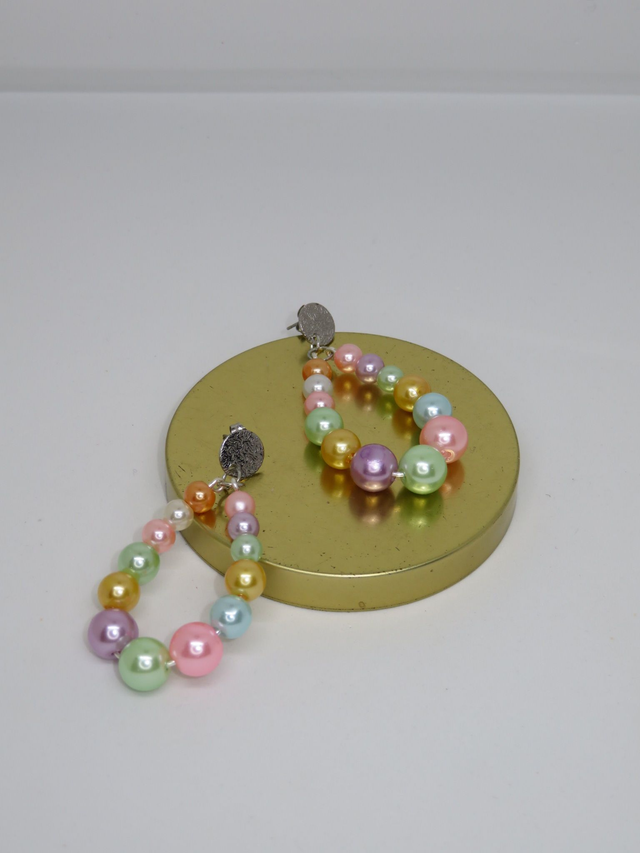 Boucle d'oreille style Charlie pastel