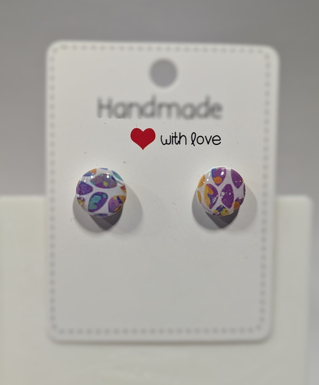 Boucle d'oreilles grande puce automne