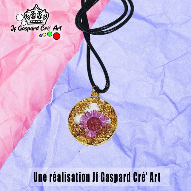 Collier 🌺 &quot;Médaillon de Jardin Secret&quot;