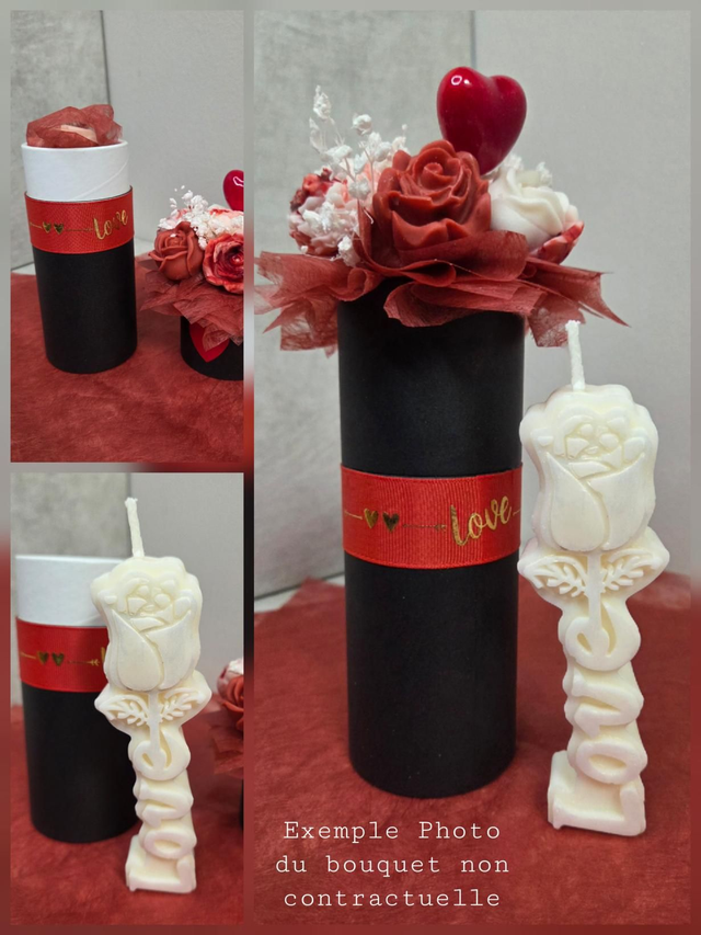 Bouquet Boîte Surprise Cerise