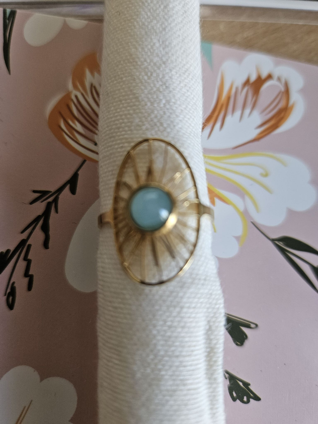 BAGUE DORE REGLABLE ACIER INOXYDABLE MODELE 7