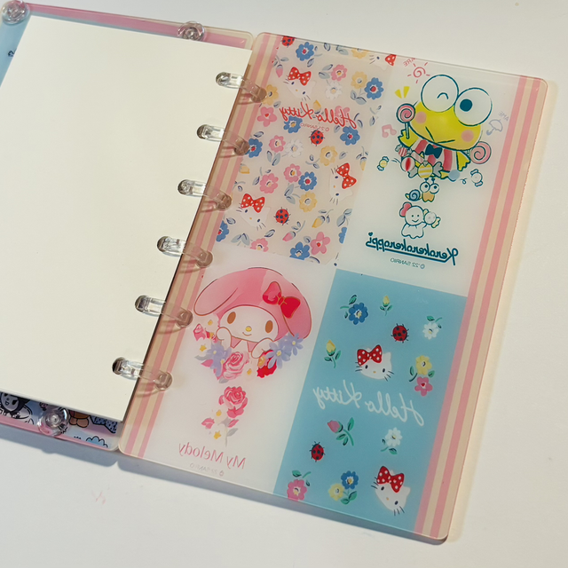 Acrylic Sanrio character themed shaker notebook