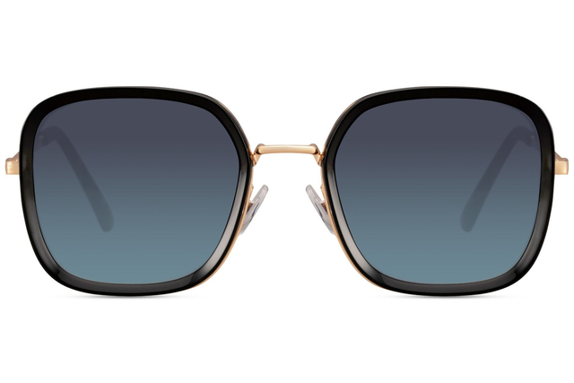 NINA Lunettes de soleil Noir Doré/Bleu