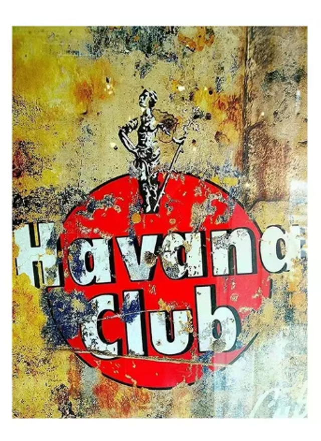 Vintage metalen bordjes Havana Club (30x20cm)