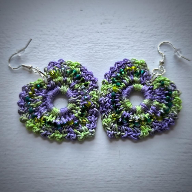 Beaded Heart Crochet Earring kit 