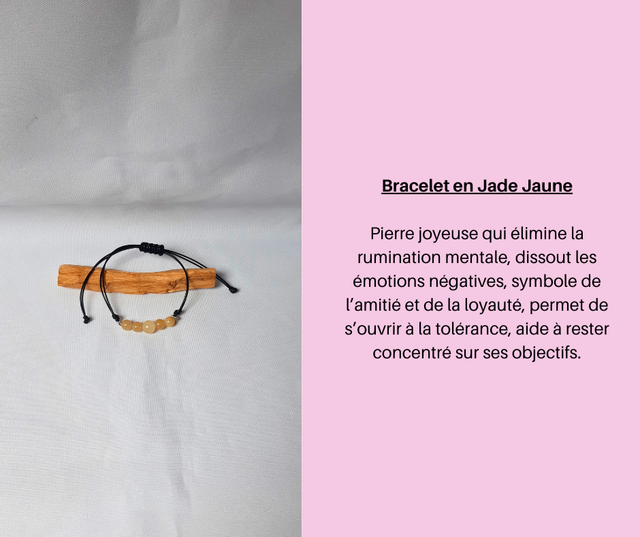 159- Bracelet en Jade Jaune