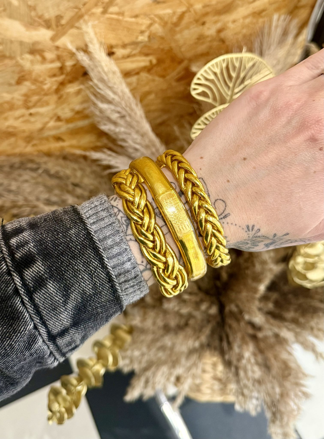 Lot de 3 Joncs tibétains couleur dorée - 3 tailles au choix