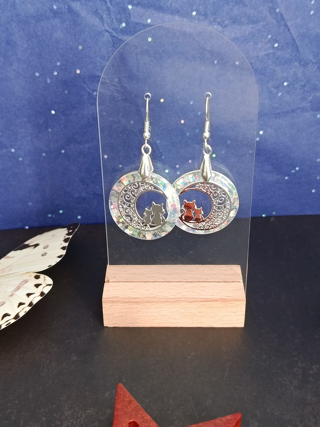 AstreLune – Boucles d’oreilles Reine Lunaire