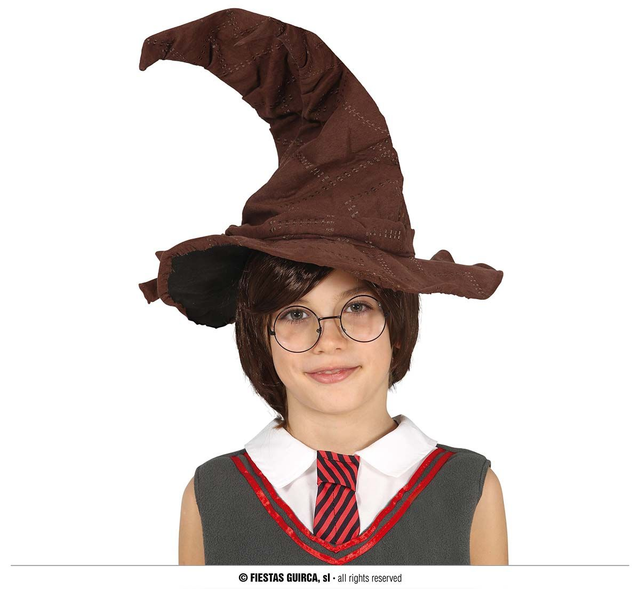 CAPPELLO STREGONE MARRONE PER BAMBINI , HARRY POTTER 