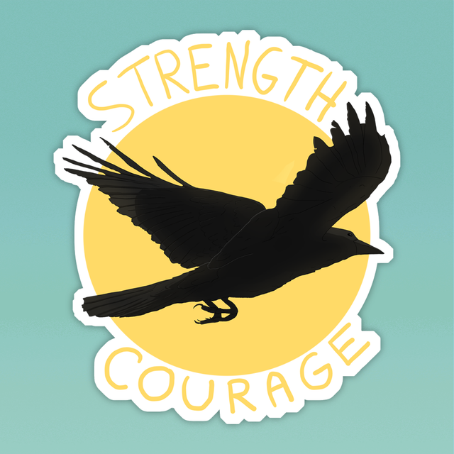 Strength & Courage Vinyl Sticker