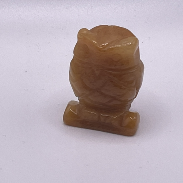 Yellow Aventurine Owl