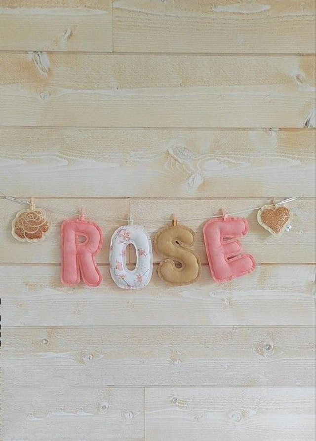 Guirlande prénom modèle ROSE