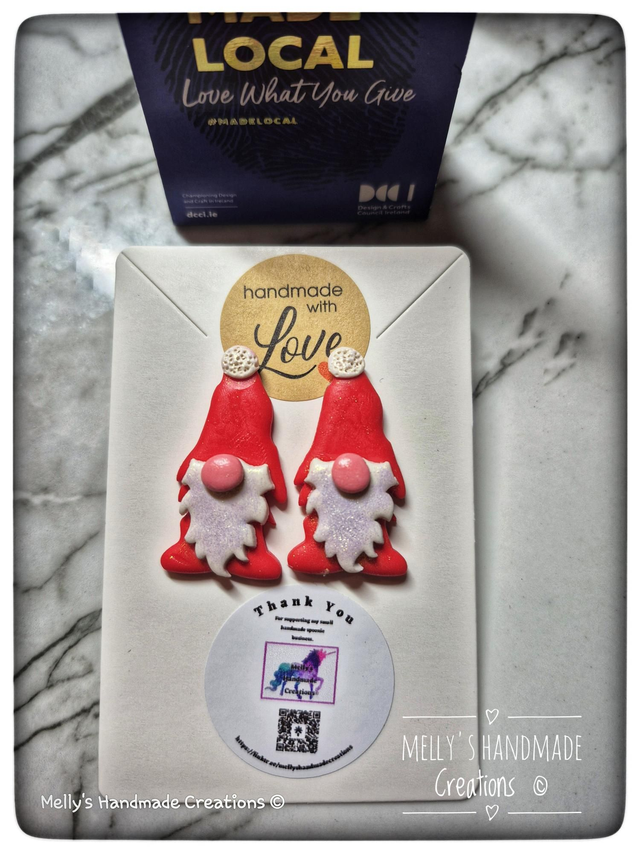 Christmas Gonk Gnome earrings