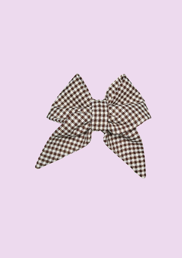 Barrette vichy Marron 