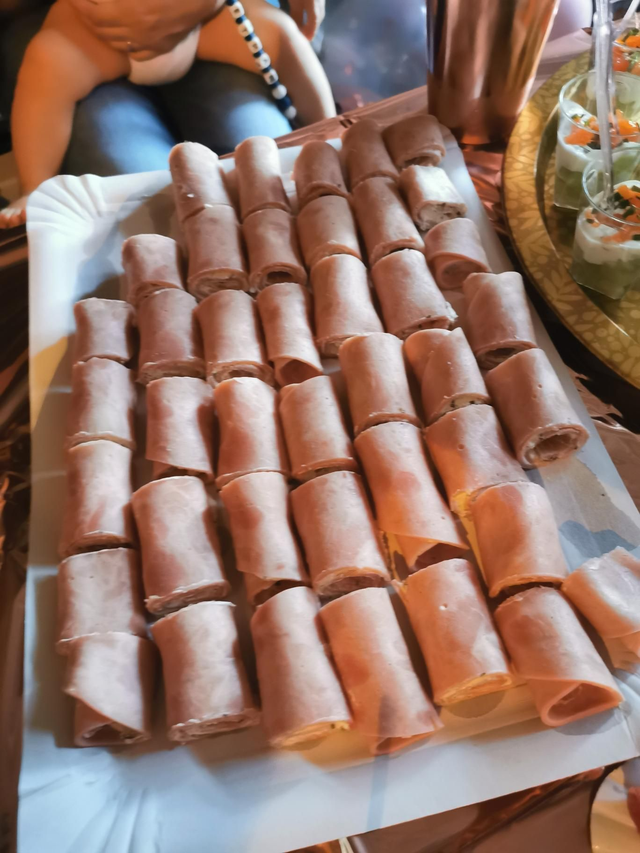 Roulé jambon blanc et fromage frais