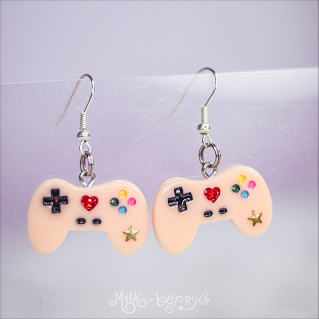 Boucles d'Oreilles Manettes de Jeu Vidéo