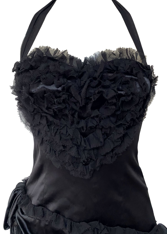 Moschino Couture – Robe Bustier "Cœur" Drapée en Soie