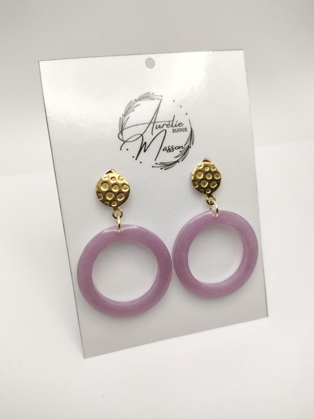 Boucles d&#039;oreilles &quot;Cattleya&quot;
