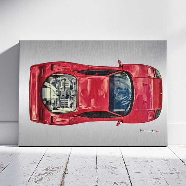 C230114 Ferrari F40 Tipo F25 1990 plan view