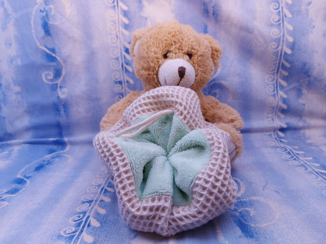 Fleur de douche coton de bambou grand modèle