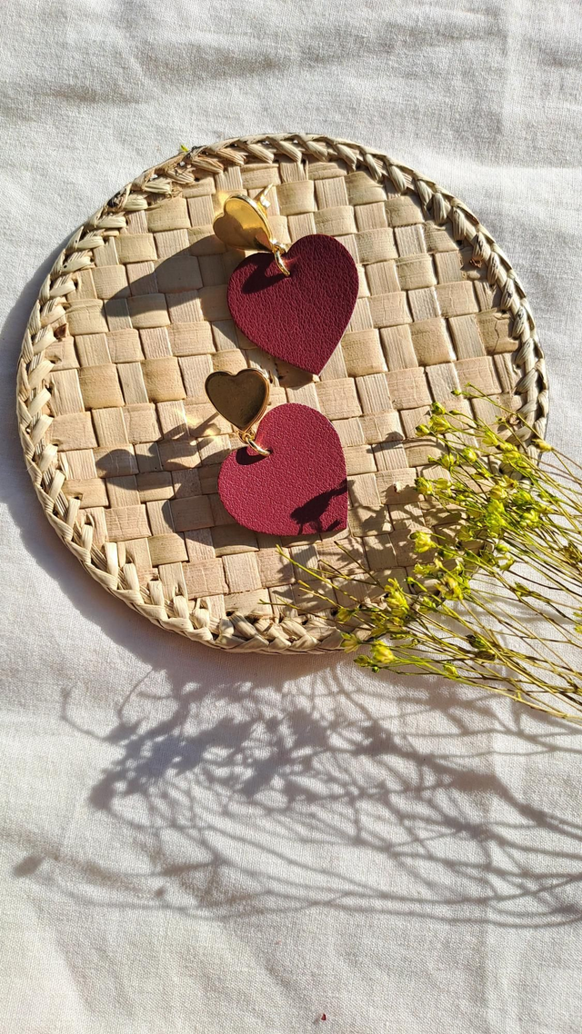 Boucles d'oreilles en matière végétale de pommes 