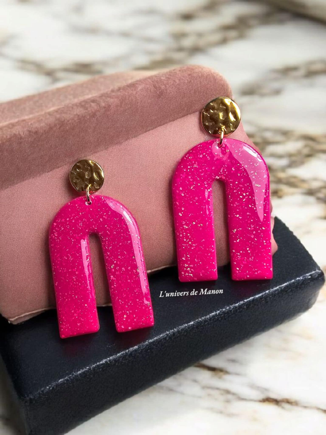 Boucle d&#039;oreille en argile polymère  