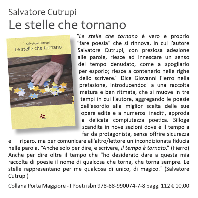 Salvatore Cutrupi, "Le stelle che tornano", qudulibri 