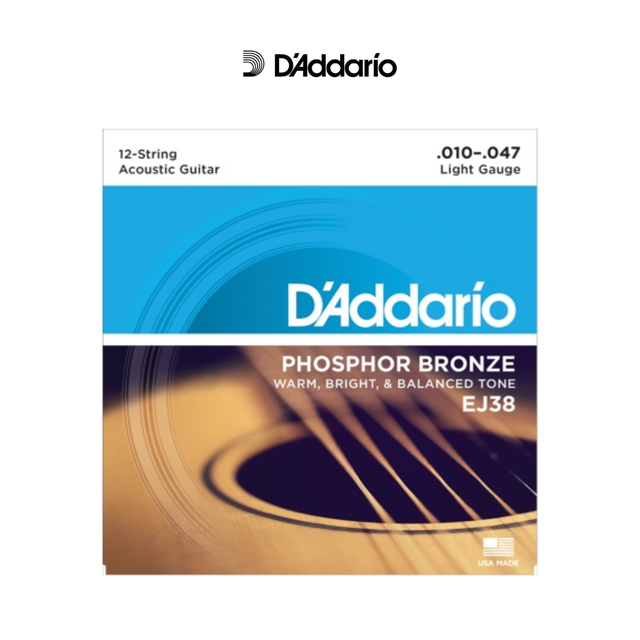 D`addario - EJ38 Akustisk 12 strängset  10⎜47