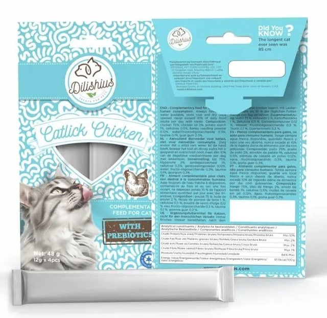 Stick prebiotici per gatti